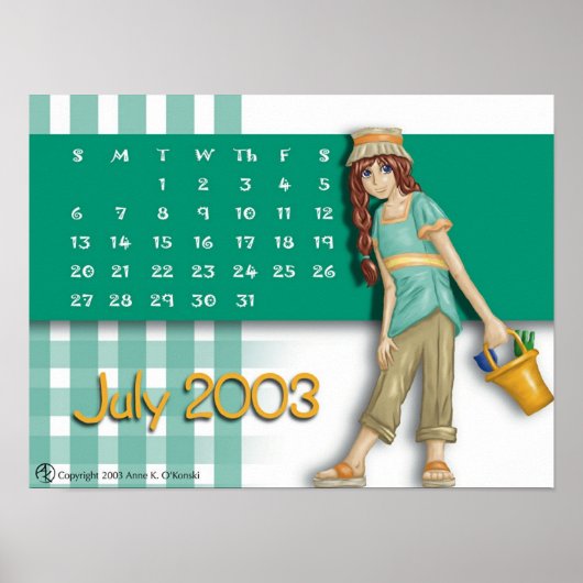 Kalender juli 2003 poster (Voorkant)