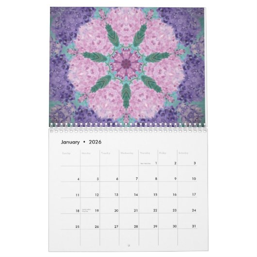 Kalender Kaleidoscope/Mandala (Jan 2026)