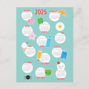 Kalender Kawaii Life 2025 Briefkaart