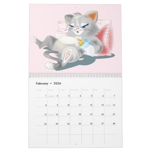 Kalender "Kinder" - Schattige (Feb 2026)