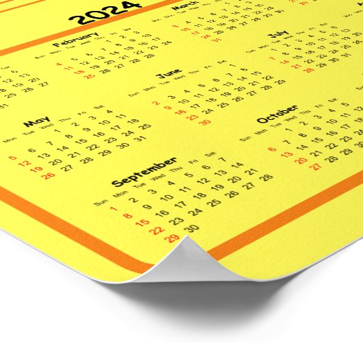 Kalender - Kip in Koperdraad Poster (Hoek)