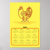 Kalender - Kip in Koperdraad Poster (Voorkant)