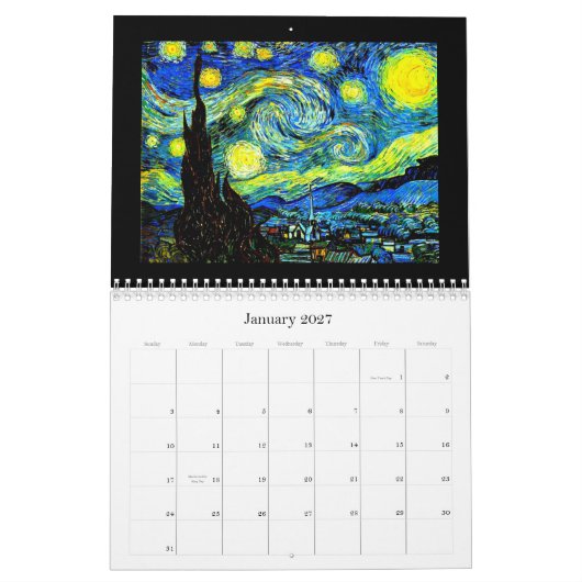 Kalender/Klassiek/Vintage-Vincent Van Gogh Kalender (Jan 2027)