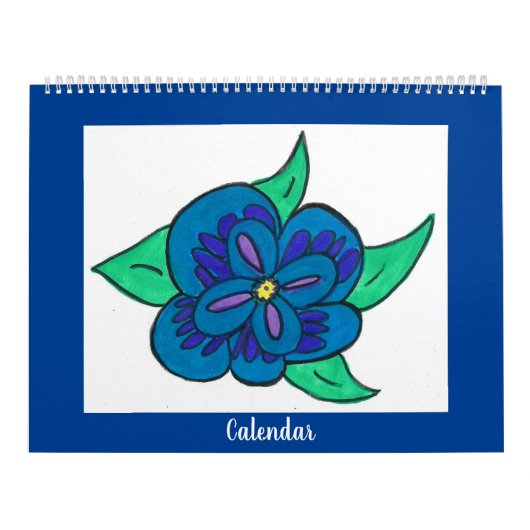 Kalender (kleurrijke bloemen) (Hoes)