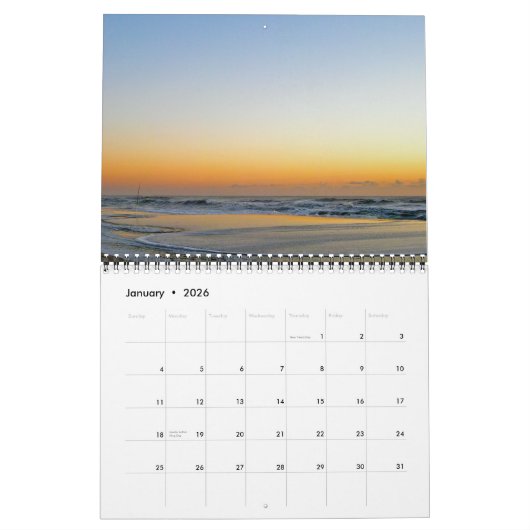 Kalender - kom naar het strand (Jan 2026)
