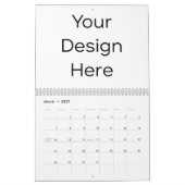 Kalender lay-out met twee pagina's (Mar 2027)