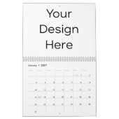 Kalender lay-out met twee pagina's (Jan 2027)
