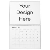 Kalender lay-out met twee pagina's (Feb 2027)