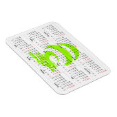 Kalender Licht Groene draak Premium Magnet Magneet (Rechterzijde)