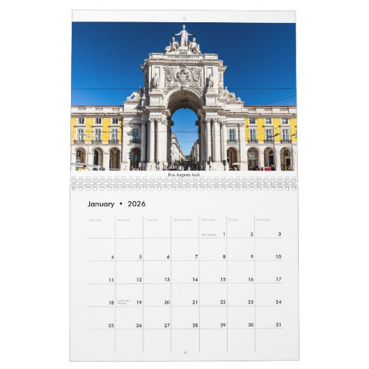 Kalender Lissabon, Portugal (Jan 2026)