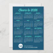 Kalender Logo - Blue Business Holiday Kaart (Voorkant)