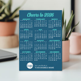 Kalender Logo - Blue Business Holiday Kaart