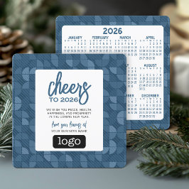Kalender, Logo - Cheers Blue Zakelijke Groet Feestdagenkaart