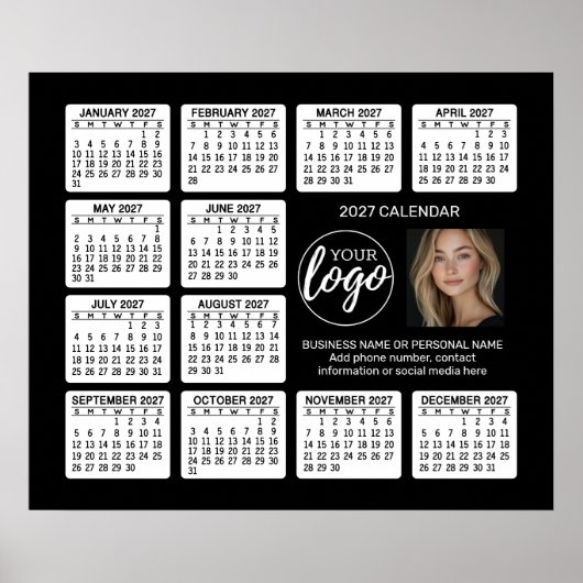 Kalender - logo, foto bedrijf poster (Voorkant)