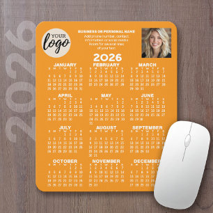 Kalender - logo, foto, zakelijk contact - sinaasap muismat