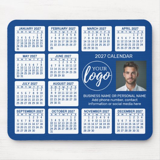 Kalender - logo, fotobedrijf muismat (Voorkant)