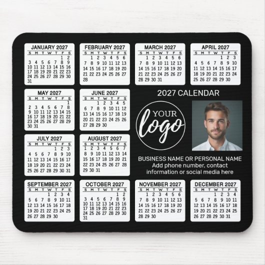 Kalender - logo, fotobedrijf muismat (Voorkant)