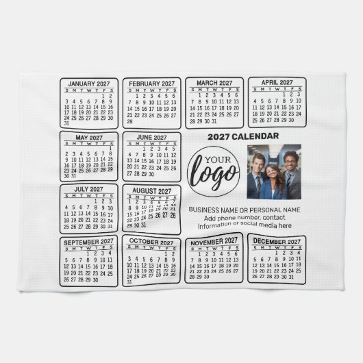 Kalender - logo, fotobedrijf theedoek (Horizontaal)