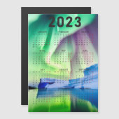 Kalender Magnet - Aurora Borealis over water (Voorkant / Achterkant)