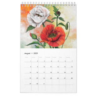 Kalender met 12 mooiste bloemen
