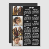 Kalender met 4 foto collage magnetische kaart (Voorkant / Achterkant)