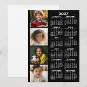 Kalender met 4 foto collage op kaart (Voorkant / Achterkant)