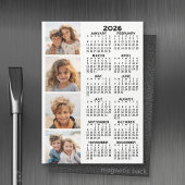 Kalender met 4 Fotocollage Magnetische Kaart Wit