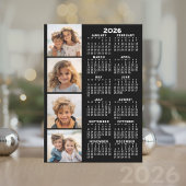 Kalender met 4 fotocollage op de Kaart