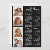 Kalender met 4 fotocollage op de Kaart (Voorkant)