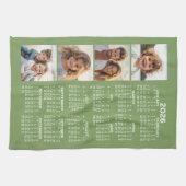 Kalender met 4 Fotocollage - Sage Green Theedoek (Horizontaal)
