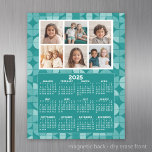 Kalender met 6 foto - blauwgroen mcm patroon magnetisch uitwisbaar vel<br><div class="desc">Voeg 6 foto's toe die in vierkanten zijn bebouwd. Een zeer nuttig en leuk artikel voor school of kantoor thuis. Een standaardkalender voor uw kantoor of schoolkluisje thuis. Dit show een volledig uitzicht van alle data.</div>