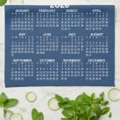 Kalender met 6 Fotocollage - Blauw Theedoek (Gevouwen)