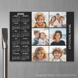 Kalender met 6 Fotocollage Magnetisch Uitwisbaar Vel<br><div class="desc">Een kalender van 2025 met een plaats voor 6 foto's. U kunt een naam,  monogram of andere aangepaste tekst toevoegen. De kalender is overzichtelijk en gemakkelijk te lezen. U kunt de achtergrondkleur wijzigen als u op de link Aanpassen klikt en naar het geavanceerde ontwerpgebied gaat.</div>