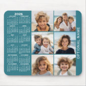 Kalender met 6 Fotocollage Muismat (Voorkant)