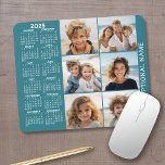 Kalender met 6 Fotocollage Muismat<br><div class="desc">Een kalender van 2025 met een plaats voor 6 foto's. U kunt een naam,  monogram of andere aangepaste tekst toevoegen. De kalender is overzichtelijk en gemakkelijk te lezen. U kunt de achtergrondkleur wijzigen als u op de link Aanpassen klikt en naar het geavanceerde ontwerpgebied gaat.</div>