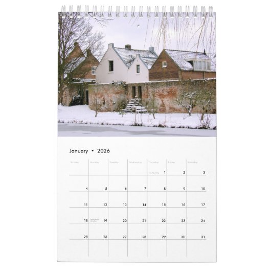 Kalender met afbeeldingen van de natuur (Jan 2026)