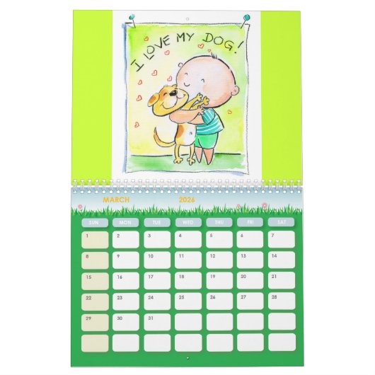 Kalender met animatielampjes (Mar 2026)