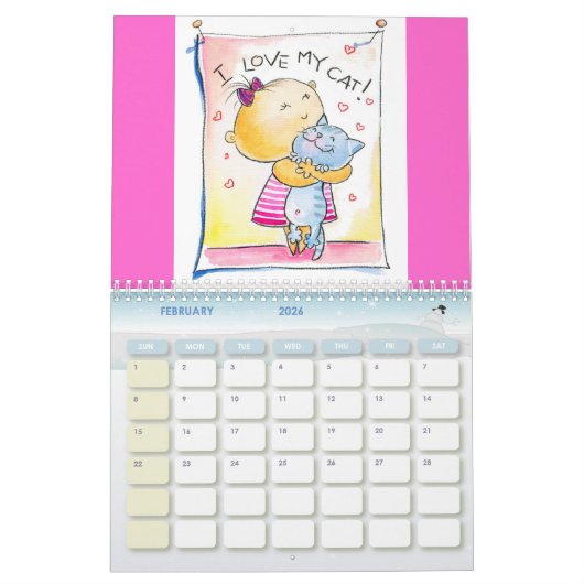 Kalender met animatielampjes (Feb 2026)