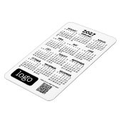 Kalender met bedrijfslogo en QR-code Magneet (Linkerzijde)