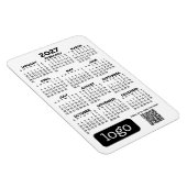 Kalender met bedrijfslogo en QR-code Magneet (Rechterzijde)