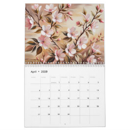kalender met bloeiende takken
