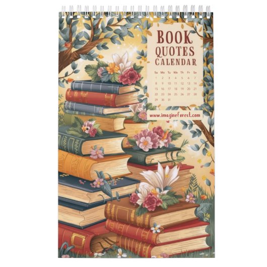 Kalender met boekenoffertes | Inspirerend kalender (Hoes)