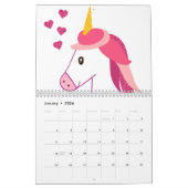 Kalender met een eenhoorn voor een meisje. (Jan 2026)