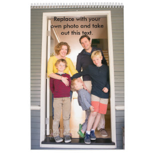 Kalender met één pagina Voeg uw foto's toe