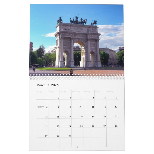 Kalender Met Feestdagen - Wereldsteden (Mar 2026)