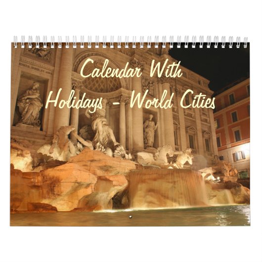 Kalender Met Feestdagen - Wereldsteden (Hoes)