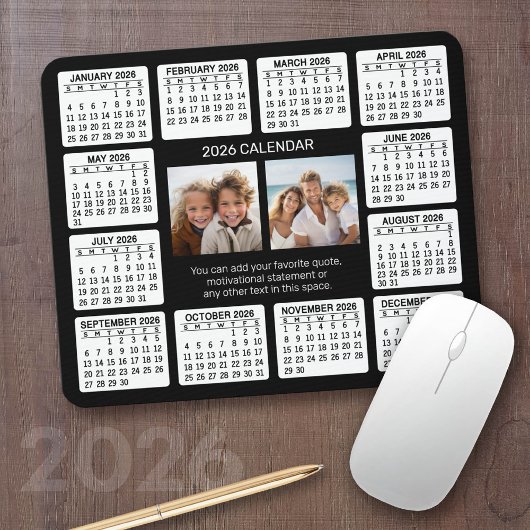 Kalender met Foto in het Centrum Muismat