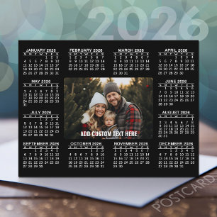 Kalender met foto in het midden - Zwart Wit Briefkaart