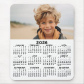 Kalender met foto - Jaar Uitzicht Verticaal Muismat (Voorkant)