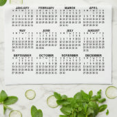 Kalender met foto - Jaar Uitzicht - Zwart Wit Theedoek (Gevouwen)